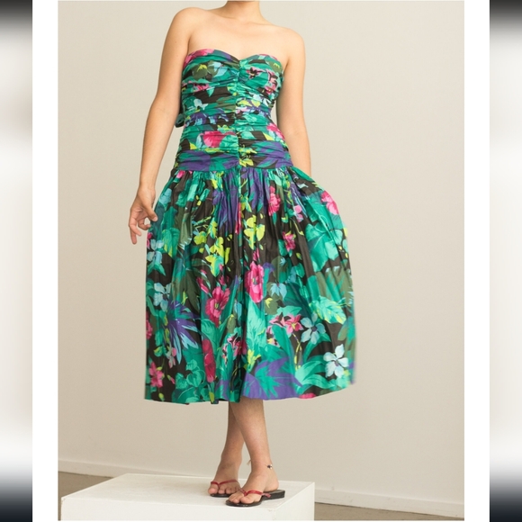 Melissa Dresses & Skirts - Vintage 80's Dress Melissa Multicolor  Dress Size 6